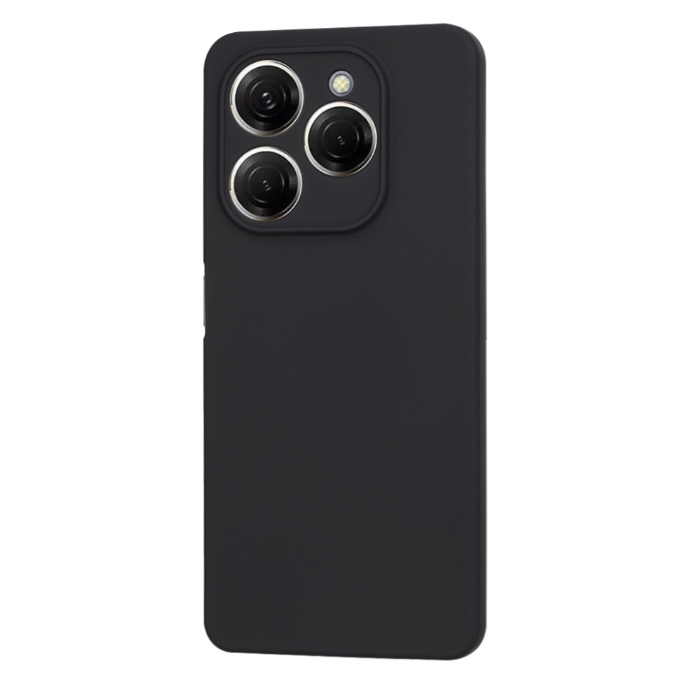 Husa pentru Tecno Spark 20 Pro, SKYDDAR INNOVATION, din Silicon Catifelat, SoftElegance, set cu sticker, Negru - 2 | YEO