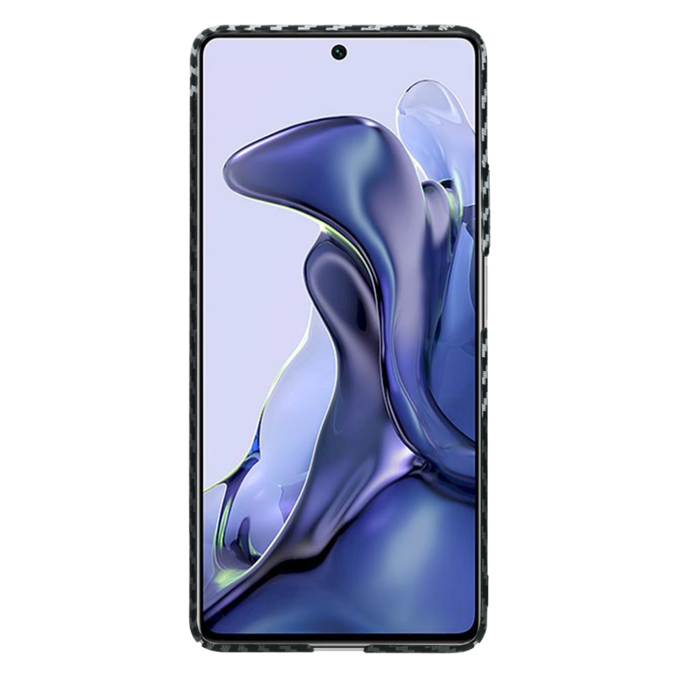 Husa pentru Xiaomi 11T / 11T Pro, Finisaj Premium cu Textura de Carbon, Design Elegant, SKDR CarbonFlex - Gri - 1 | YEO