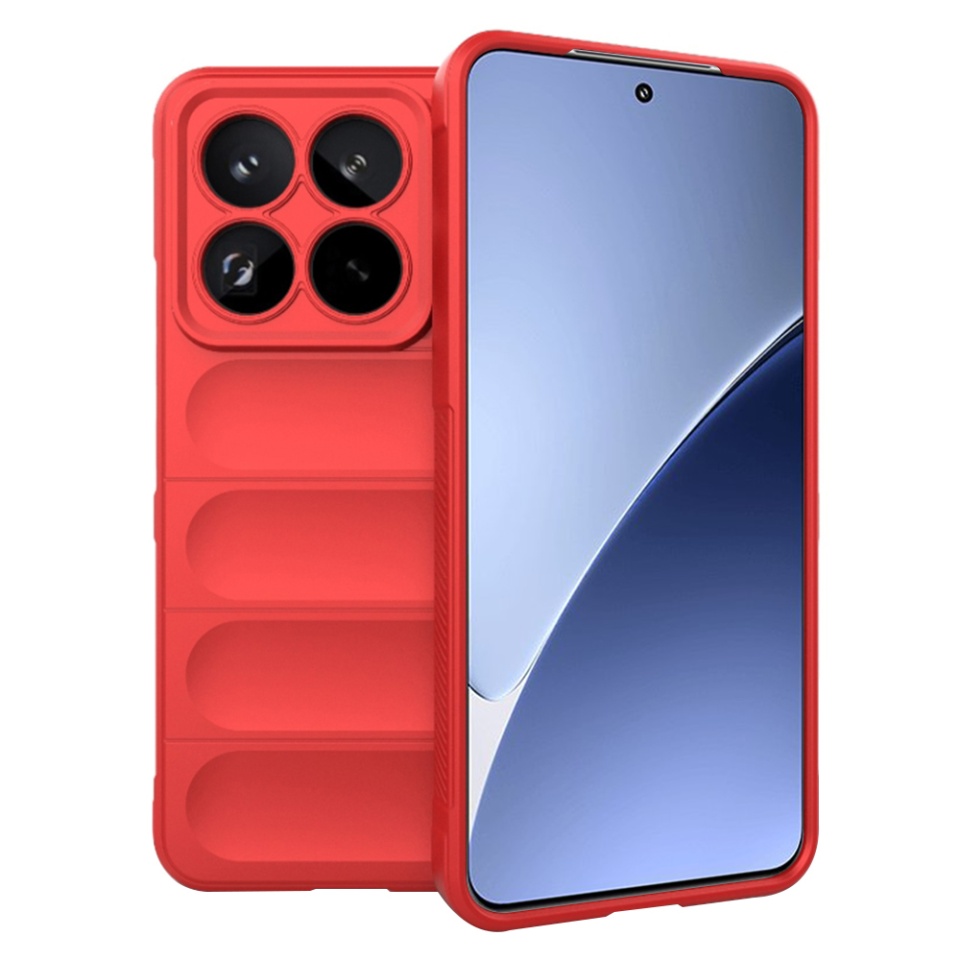 Husa pentru Xiaomi 15 Pro, SKYDDAR INNOVATION, Magic Shield, din Silicon Mat, set cu sticker, Rosu