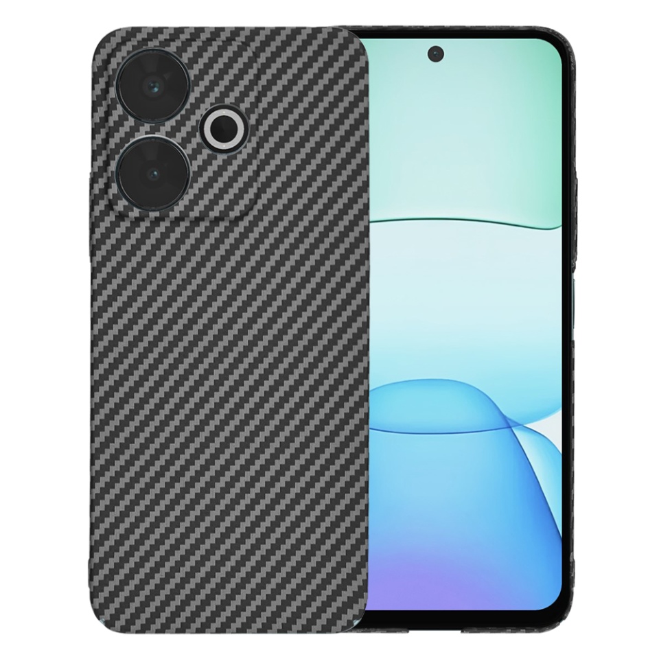 Husa pentru Xiaomi Poco M6 / Redmi 13, Finisaj Premium cu Textura de Carbon, Design Elegant, SKDR CarbonFlex - Negru