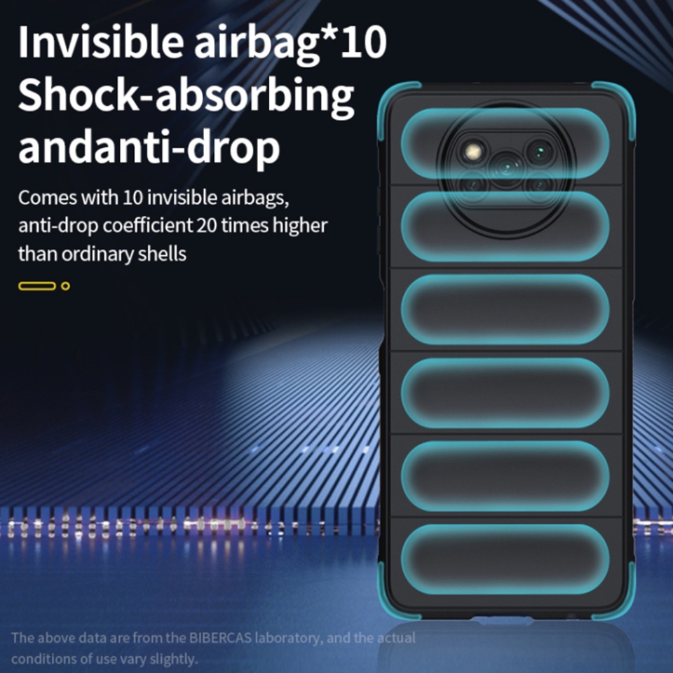 Husa pentru Xiaomi Poco X3 Pro / Poco X3 NFC / Poco X3, SKYDDAR INNOVATION, Magic Shield, din Silicon Mat, set cu sticker, Negru - 3 | YEO