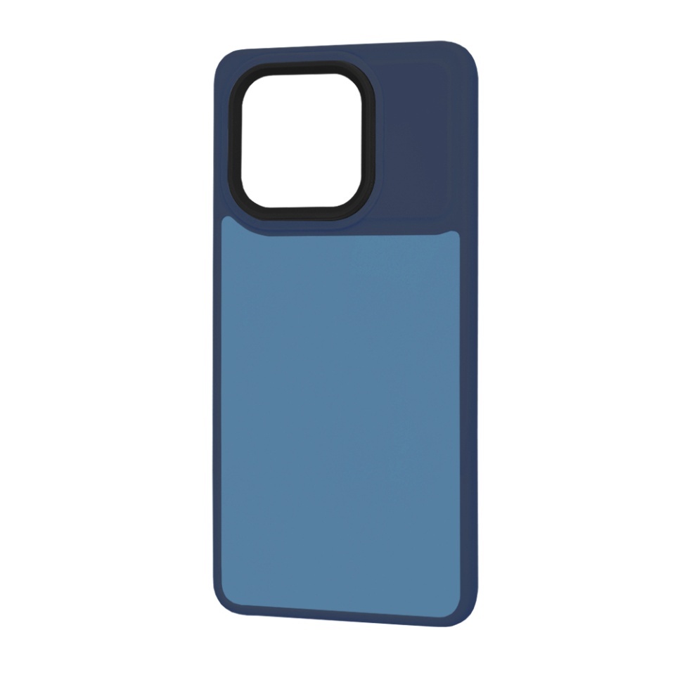 Husa pentru Xiaomi Poco X6 Pro, SKYDDAR INNOVATION, HaloFrost, AntiSoc, set cu sticker, Bleumarin - 3 | YEO