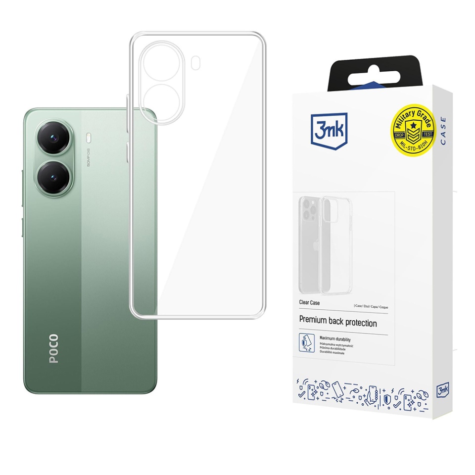 Husa pentru Xiaomi Poco X7 Pro, din silicon, 3mk Clear Case, Transparent