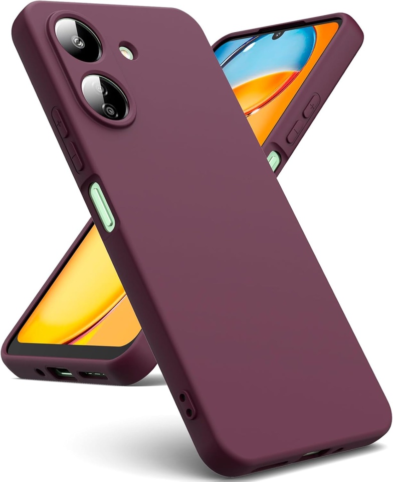 Husa pentru Xiaomi Redmi 13C 5G / Poco M6 din Silicon Catifelat, Protectie Premium, Skyddar SoftElegance - Bordo