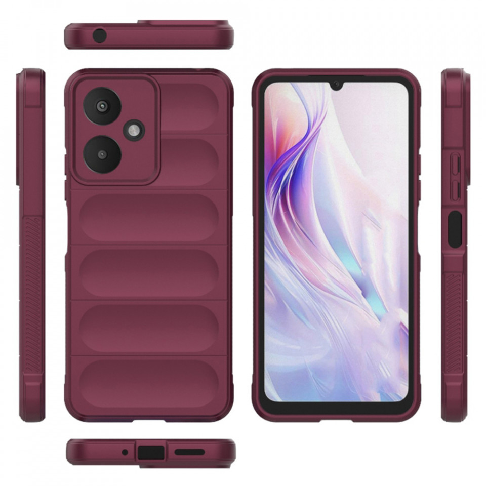Husa pentru Xiaomi Redmi 13C 5G / Poco M6 eleganta, din silicon mat, SKDR Vogue - Negru - 1 | YEO