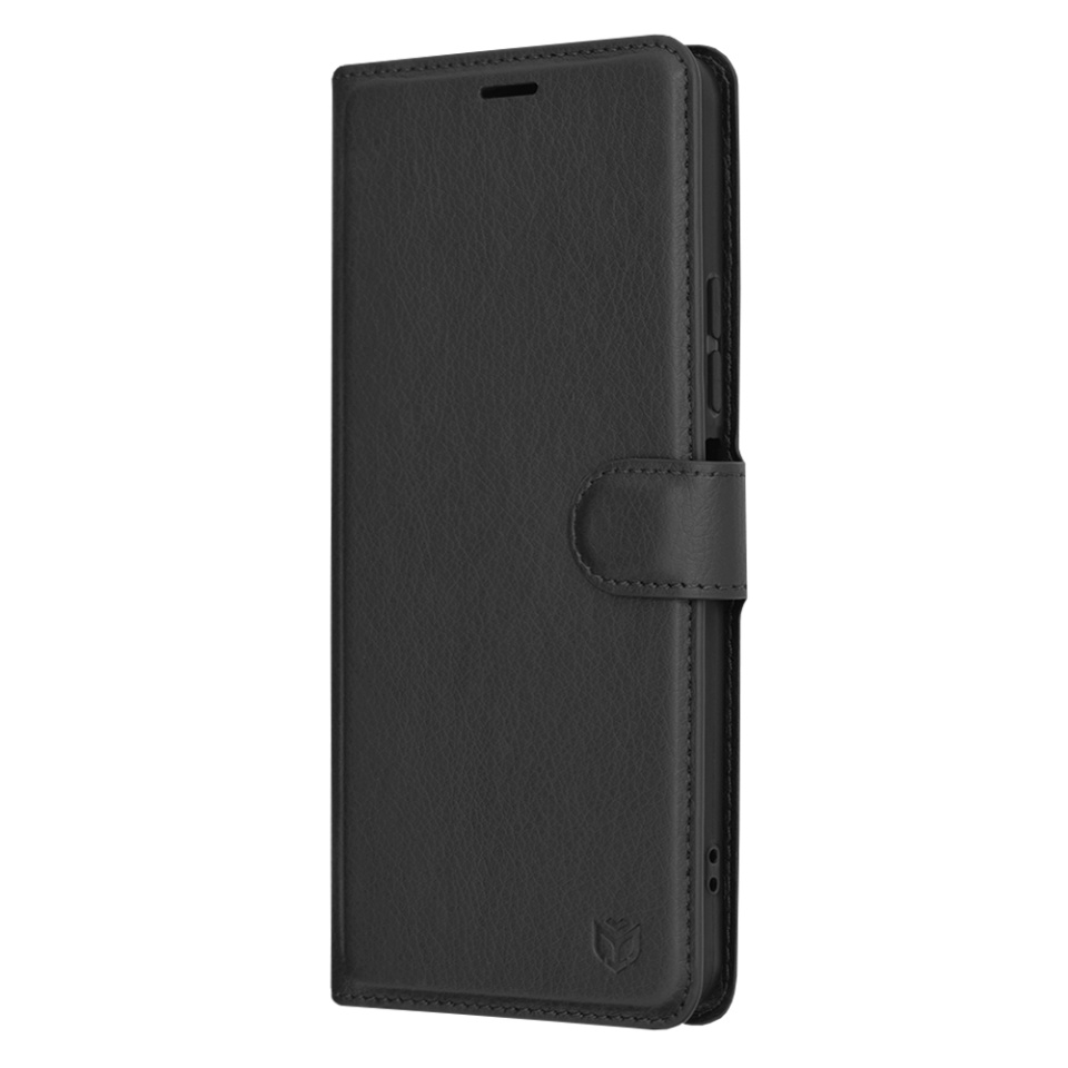 Husa pentru Xiaomi Redmi A3 / Redmi A3x, SKYDDAR INNOVATION, Leather Folio tip Carte, cu Portofel Interior, Finisaje Premium, set cu sticker, Negru - 3 | YEO