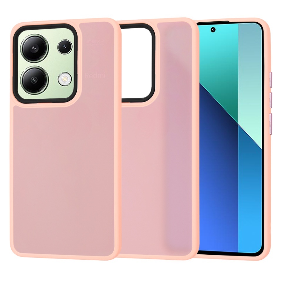 Husa pentru Xiaomi Redmi Note 13 4G, SKYDDAR INNOVATION, HaloFrost, AntiSoc, set cu sticker, Roz