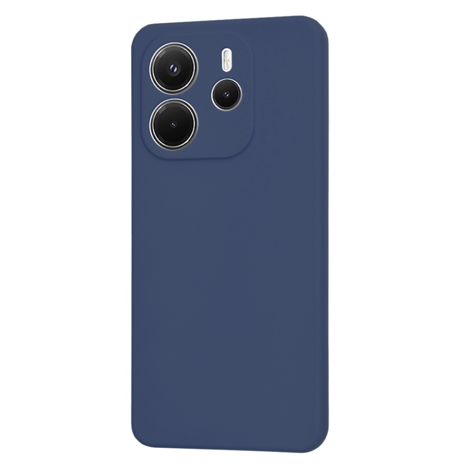Husa pentru Xiaomi Redmi Note 14 4G (163.25 x 76.55 x 8.16mm), SKYDDAR INNOVATION, SoftElegance din Silicon Catifelat, set cu sticker, Bleumarin - 2 | YEO