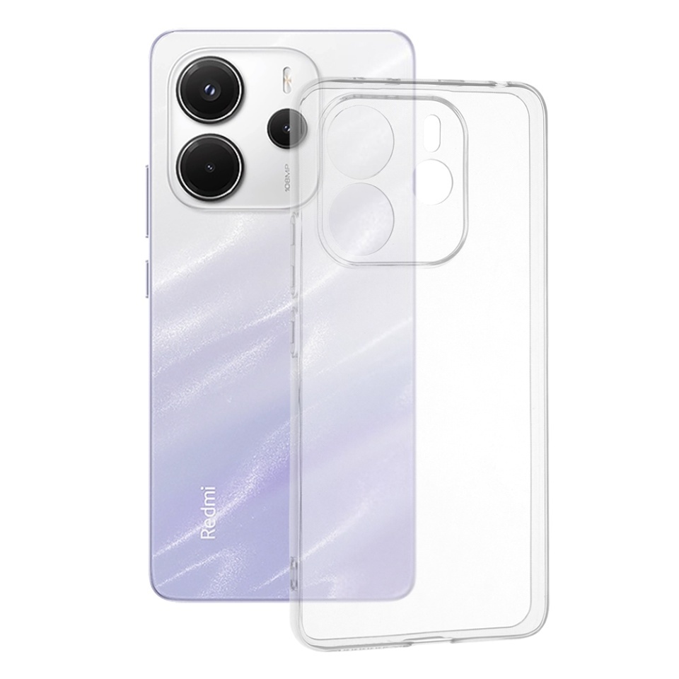 Husa pentru Xiaomi Redmi Note 14 4G (Regional), SKYDDAR INNOVATION, ClearGuard, din silicon transparent, set cu sticker, Transparenta