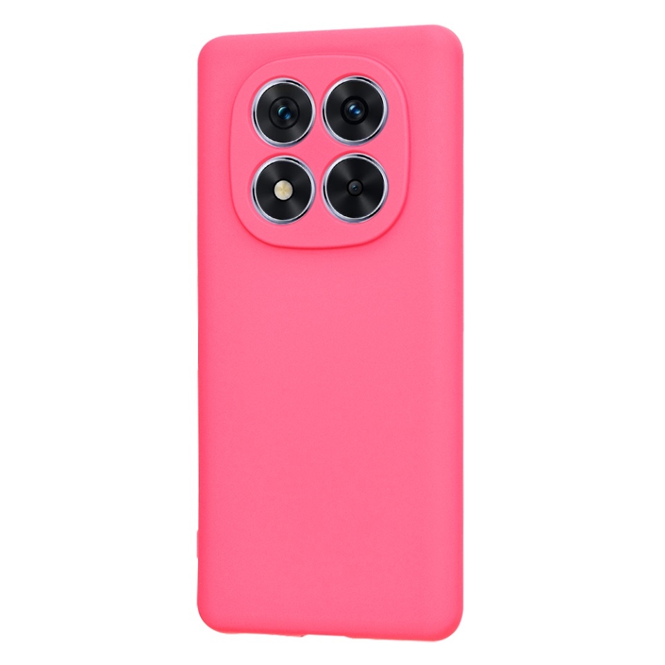 Husa pentru Xiaomi Redmi Note 14 Pro 5G / Poco X7, SKYDDAR INNOVATION, din Silicon Catifelat, SoftElegance, set cu sticker, Fucsia - 2 | YEO