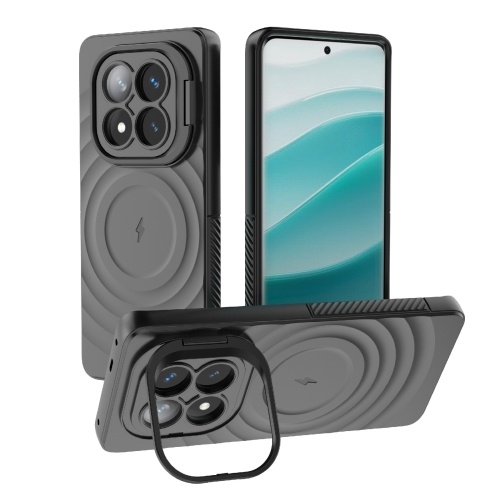 Husa pentru Xiaomi Redmi Note 14 Pro, SKYDDAR, Pulse Case Magsafe din Silicon, Negru
