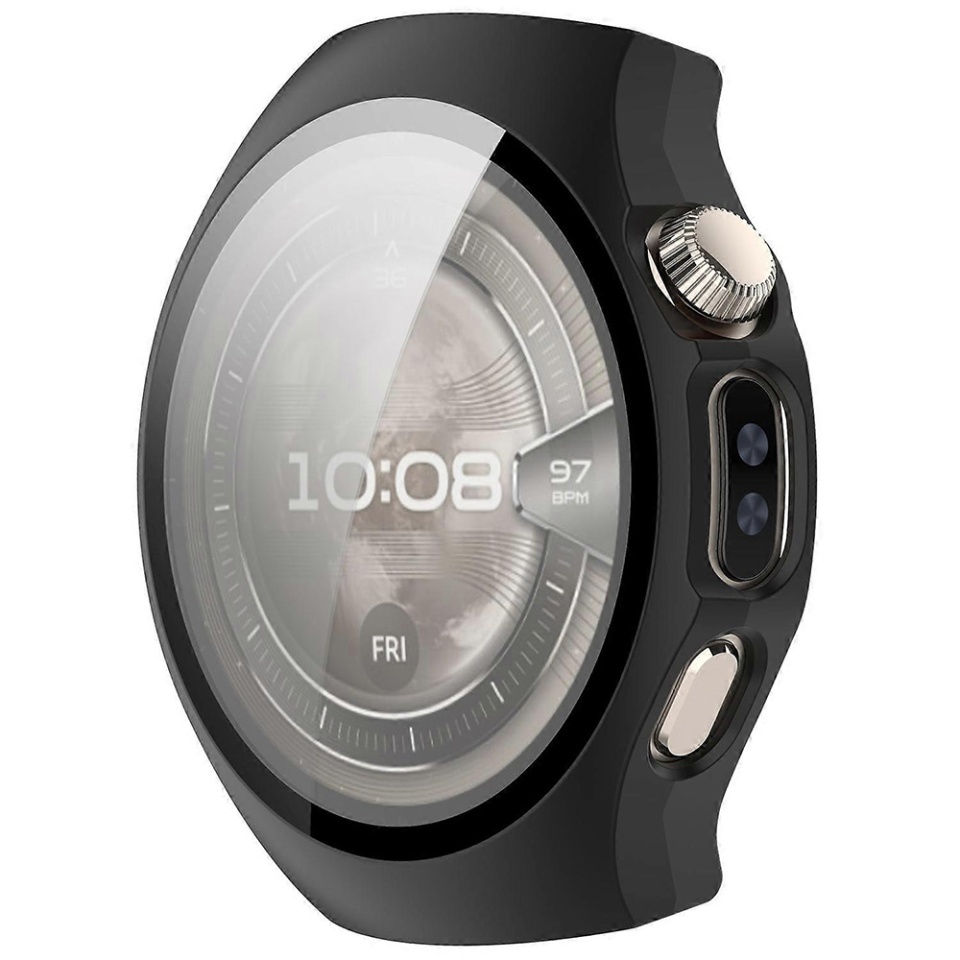 Husa protectie Smartwatch Huawei Watch 5 46mm, SKYDDAR INNOVATION, Defense360 Pro + Screen Protector, AntiSoc, set cu sticker, Negru - 1 | YEO