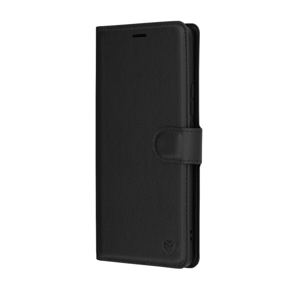 Husa Realme GT 6 / GT 6T tip Carte, cu Portofel Interior, Finisaje Premium, SKYDDAR Leather Wallet - Negru - 3 | YEO