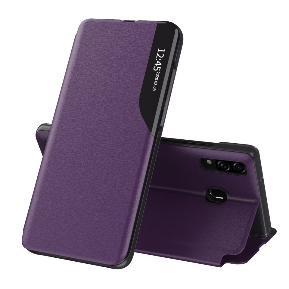 Husa Samsung Galaxy A20E tip carte, Techsuit eFold - Mov