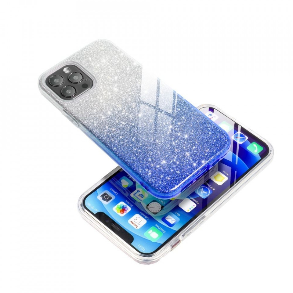 Husa Samsung Galaxy A52 5G / A52s din silicon lucios, Skyddar Shining - Transparent / Albastru - 3 | YEO