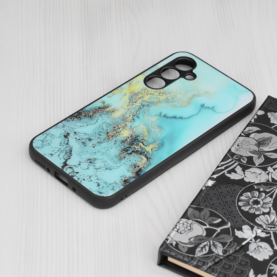 Husa Samsung Galaxy A54 cu sticla securizata, Techsuit Glaze - Blue Ocean - 1 | YEO