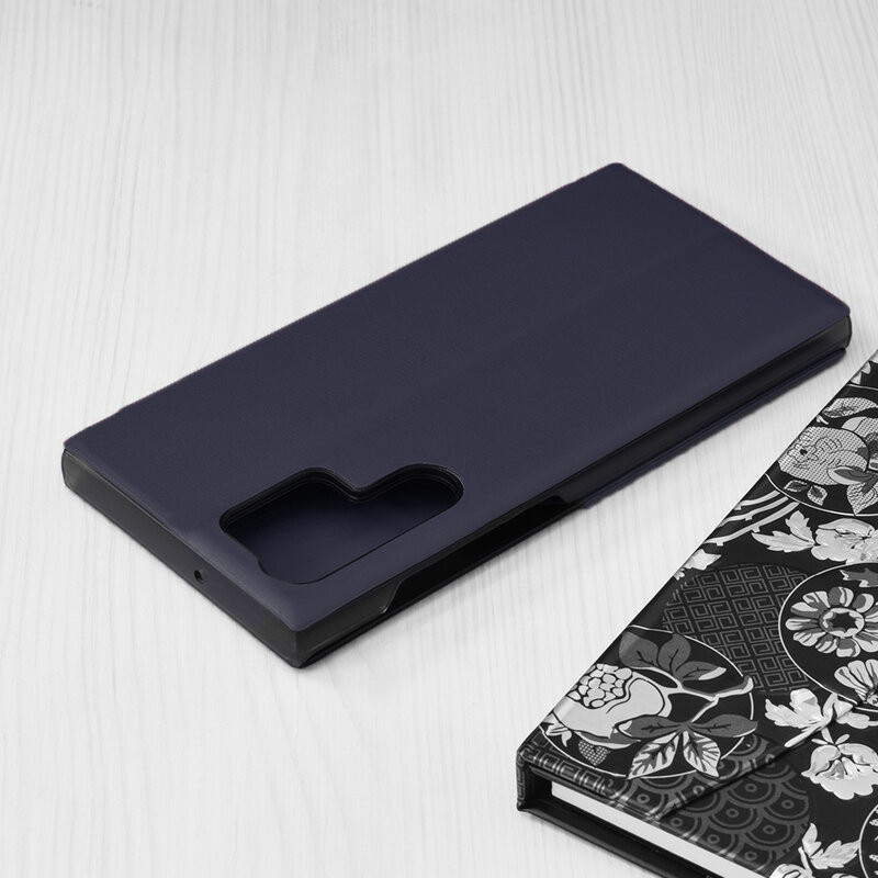 Husa Samsung Galaxy S22 Ultra tip carte, Techsuit eFold - Dark Blue - 2 | YEO