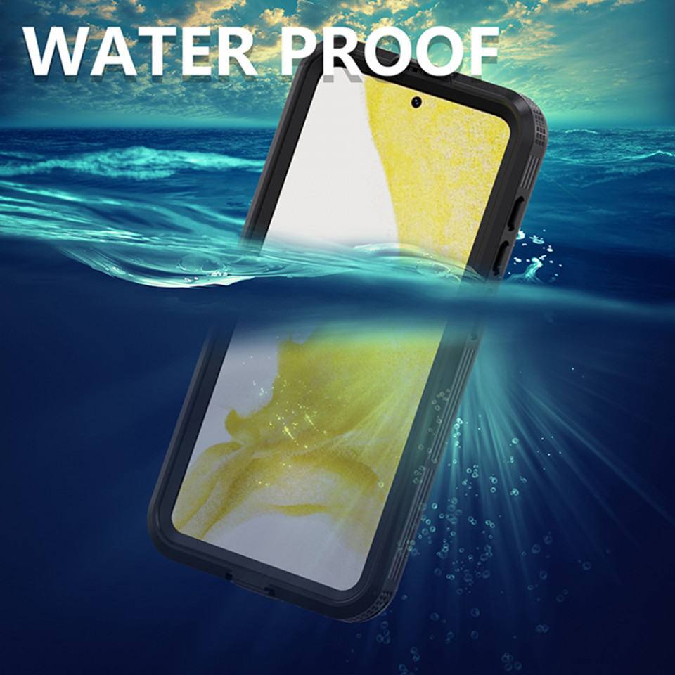 Husa Samsung Galaxy S23 Plus rezistenta la apa, Waterproof IP68, ShellBox - Negru - 2 | YEO
