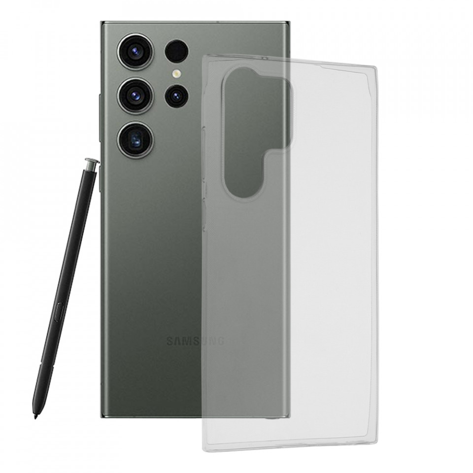Husa Samsung Galaxy S23 Ultra din silicon TPU slim, Techsuit - Transparent