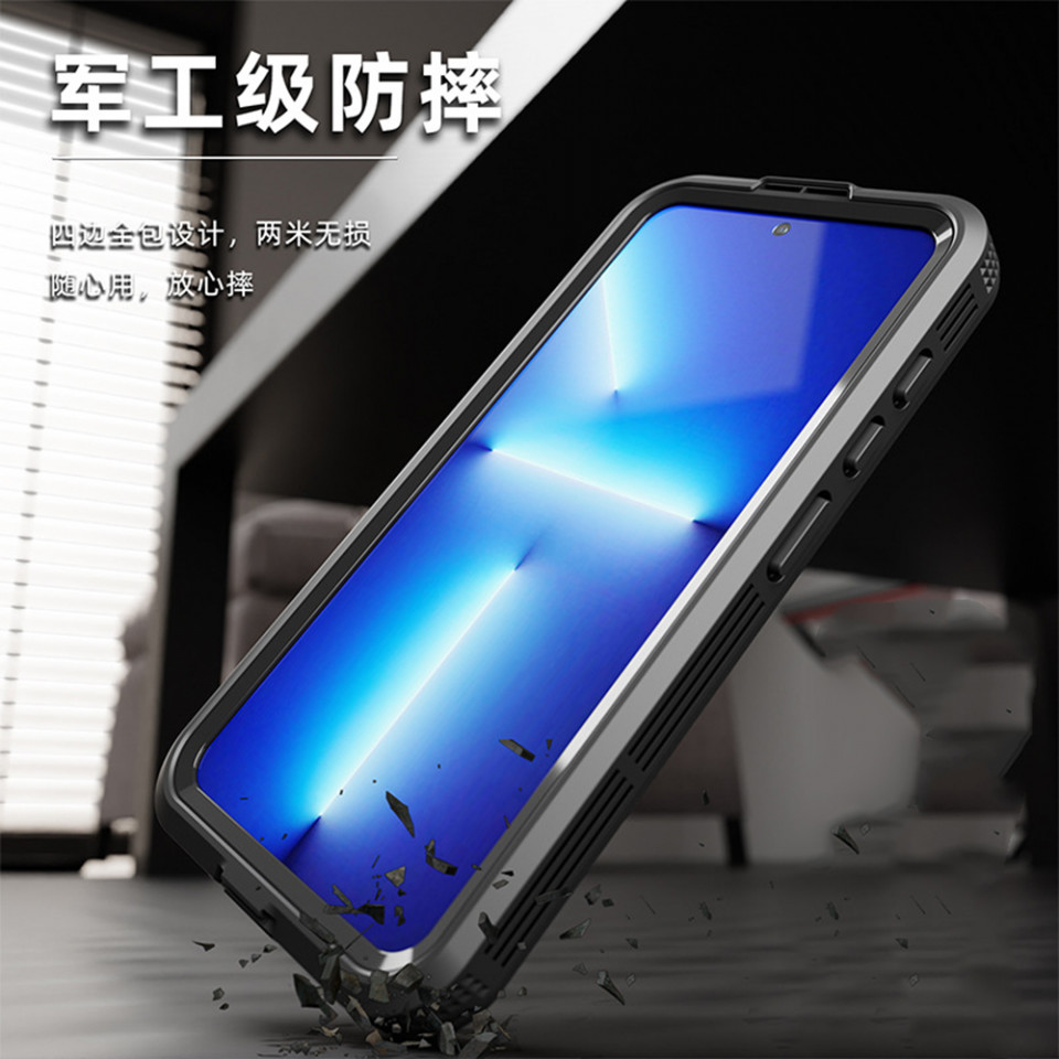 Husa Samsung Galaxy S24 rezistenta la apa, Waterproof IP68, ShellBox - Negru - 3 | YEO
