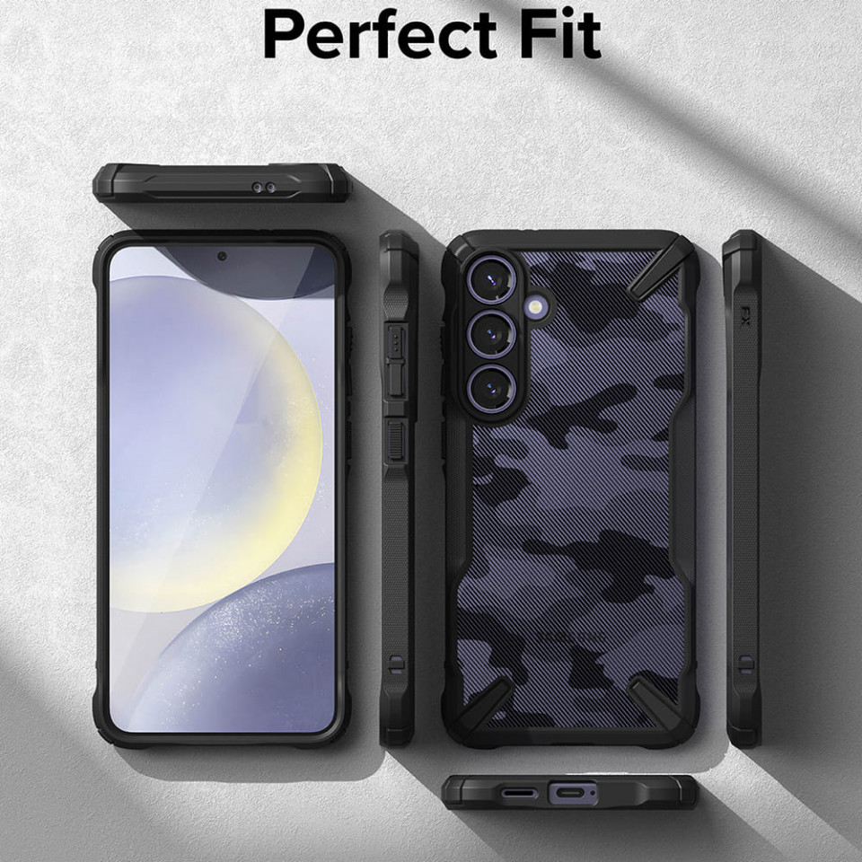 Husa Samsung Galaxy S24, Ringke Fusion X Design - Negru - 1 | YEO