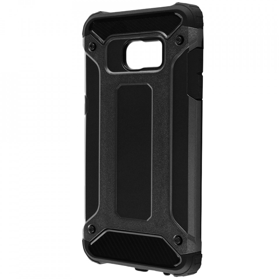 Husa Samsung Galaxy S7 Edge din plastic dur, Techsuit Hybrid Armor - Negru - 2 | YEO