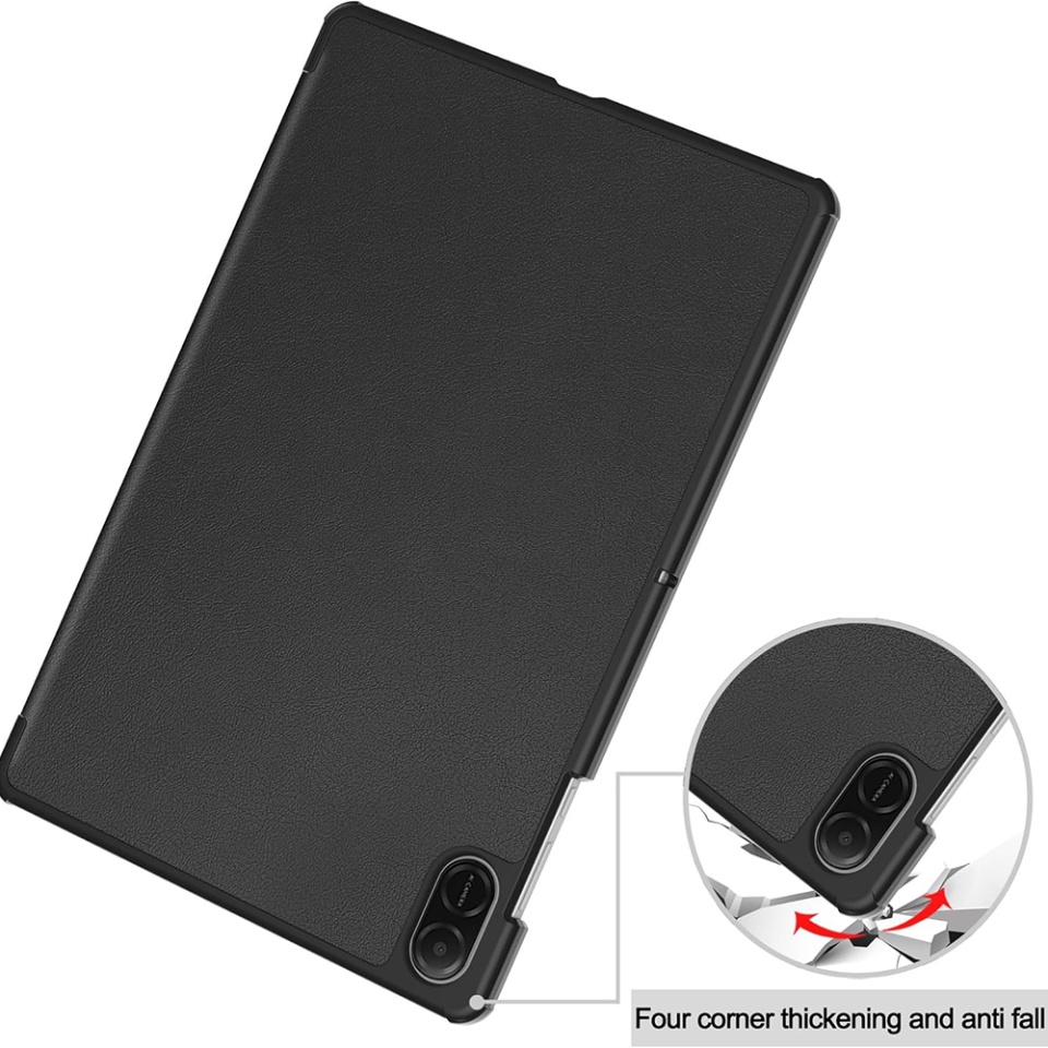Husa tableta pentru Honor Pad X8a, SKYDDAR INNOVATION, cu suport Multi-Unghi si functie Sleep/Wake, FoldPro, Negru, set cu sticker - 1 | YEO