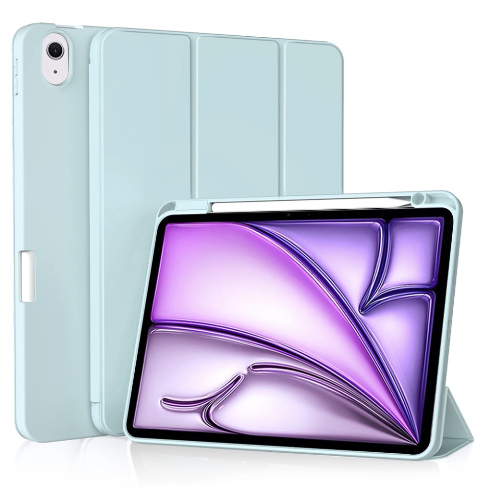 Husa tableta pentru iPad Air (2024) cu suport cu 2 Unghi și functie Sleep/Wake, SKDR OfficeMate - Bleu