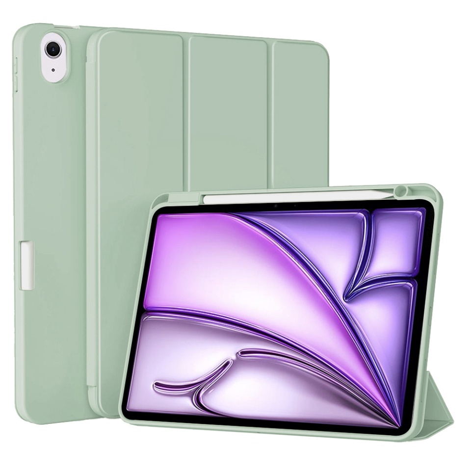 Husa tableta pentru iPad Air (2024) cu suport cu 2 Unghi și functie Sleep/Wake, SKDR OfficeMate - Verde deschis