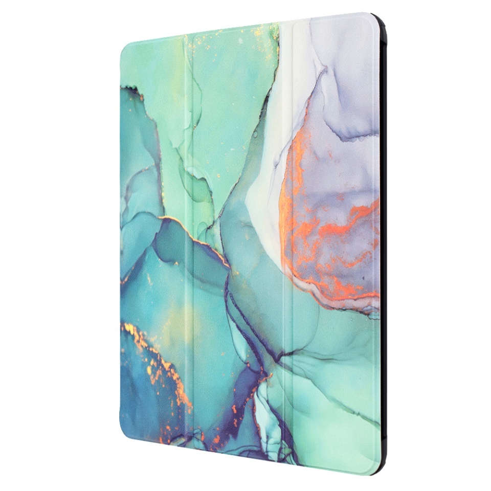 Husa tableta pentru iPad Pro 13 (2024), SKYDDAR INNOVATION, cu suport Multi-Unghi si functie Sleep/Wake, FoldPro, Green time, set cu sticker - 2 | YEO