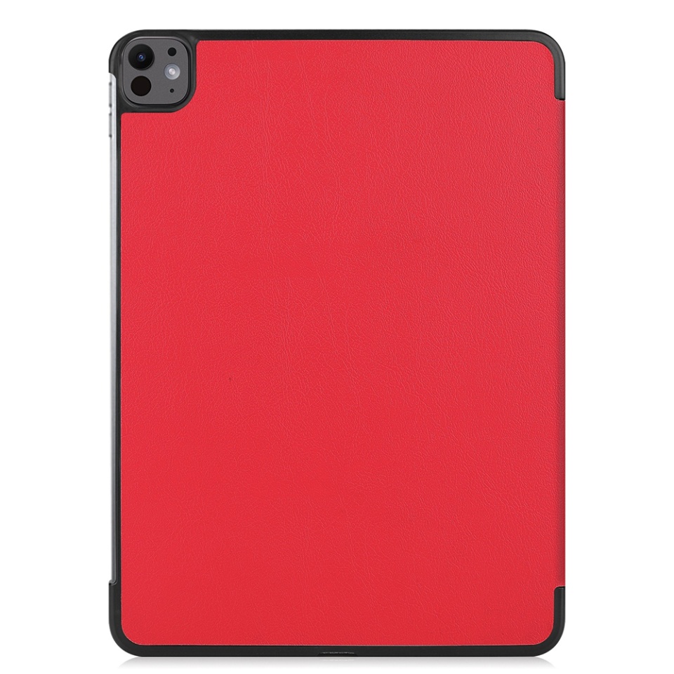 Husa tableta pentru iPad Pro 13 (2024), SKYDDAR INNOVATION, cu suport Multi-Unghi si functie Sleep/Wake, FoldPro, Rosu, set cu sticker - 2 | YEO