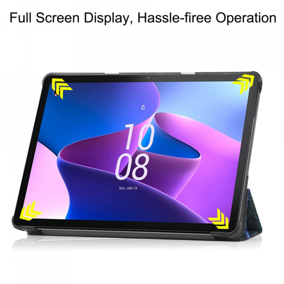 Husa tableta pentru Lenovo Tab M10 3rd Gen (TB328FU/TB328XU) cu suport Multi-Unghi și functie Sleep/Wake , SKYDDAR FoldVision Colour - Starry night - 6