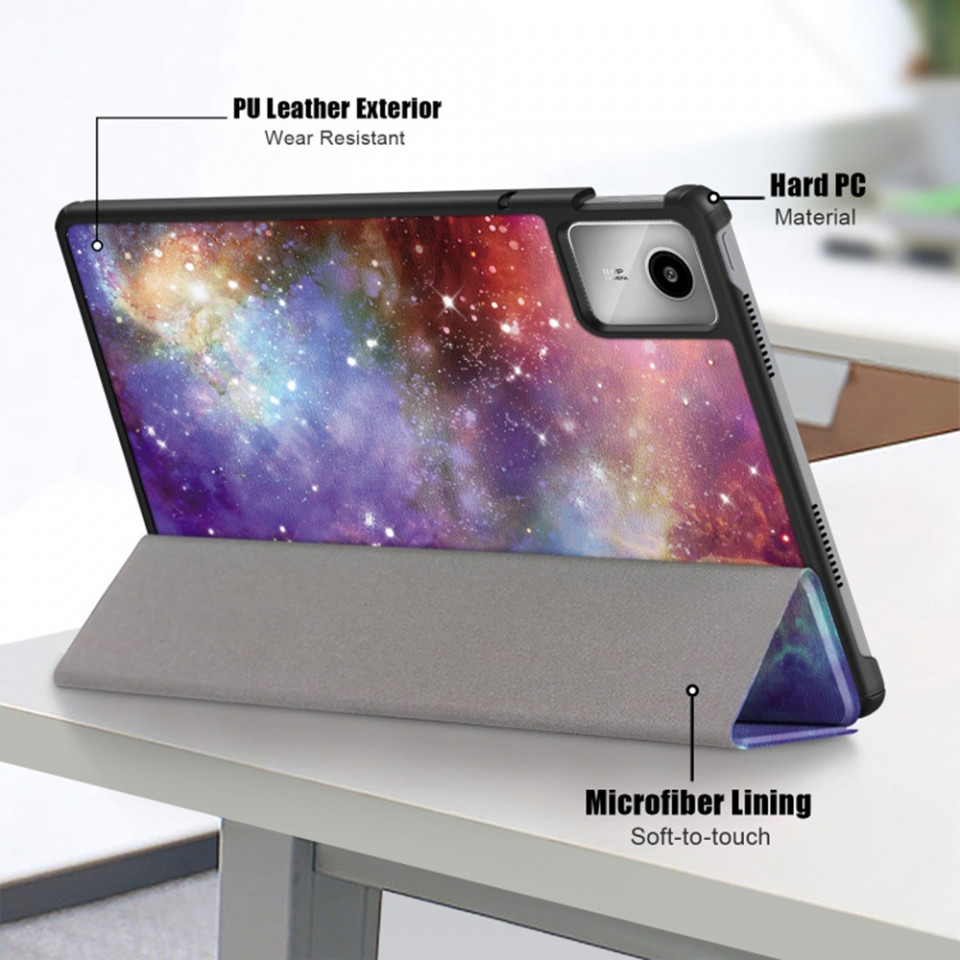 Husa tableta pentru Lenovo Tab M11 cu suport Multi-Unghi și functie Sleep/Wake , SKYDDAR FoldVision Colour - Galaxy - 3 | YEO