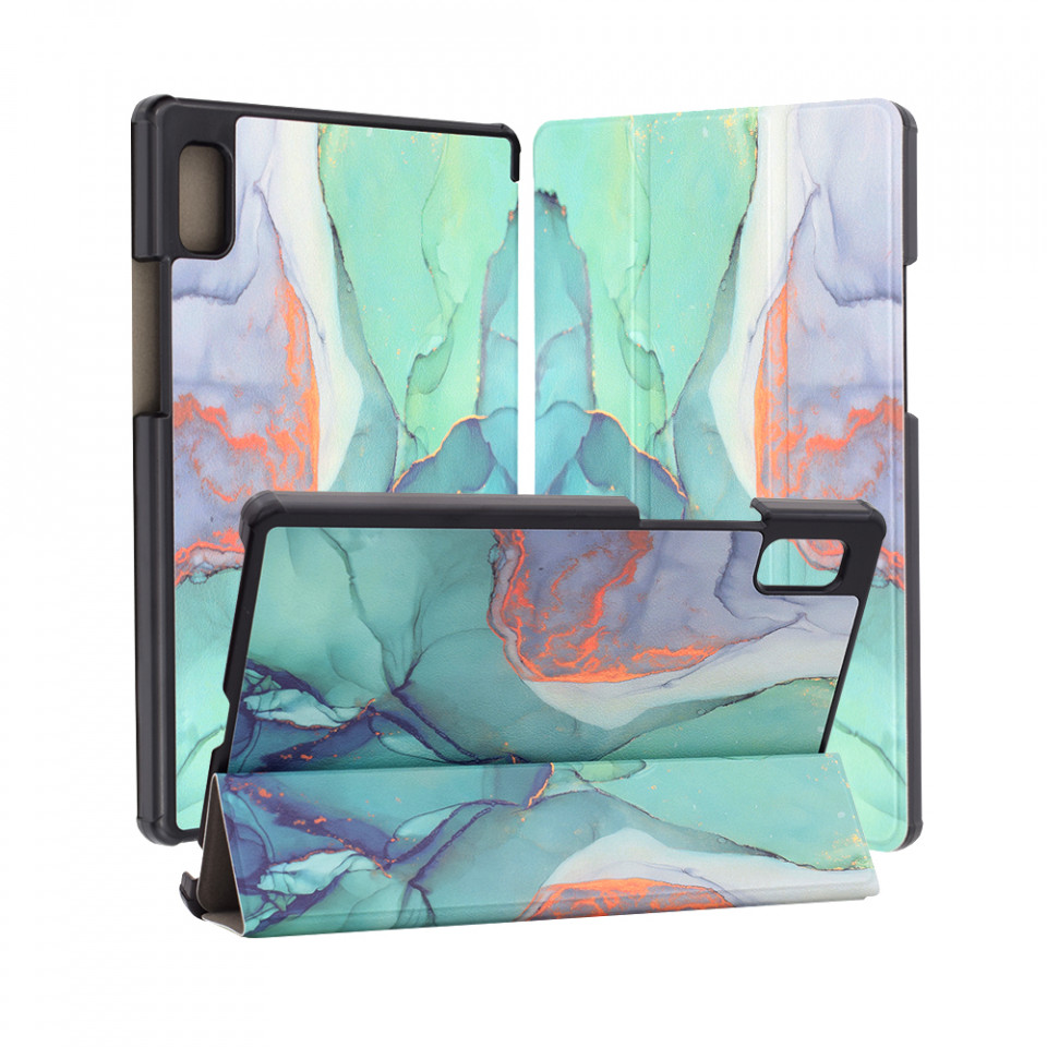 Husa tableta pentru Lenovo Tab M9 9.0 cu suport Multi-Unghi și functie Sleep/Wake , SKYDDAR FoldVision Colour - Green time