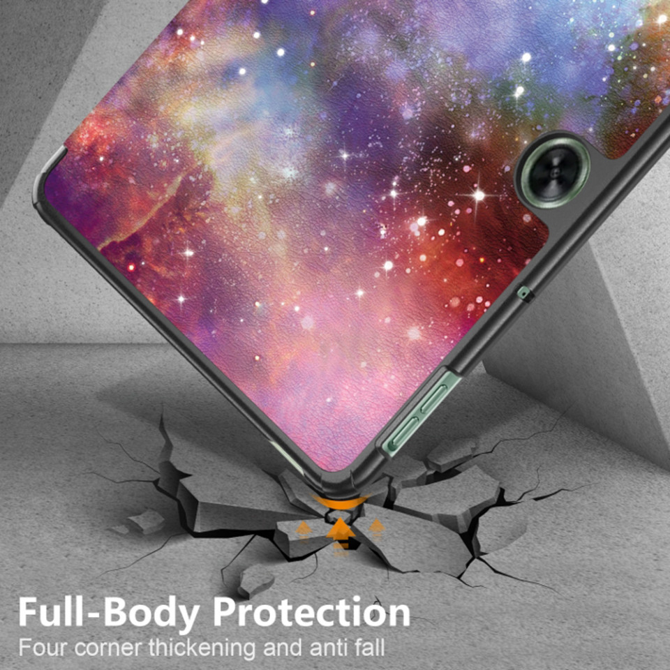 Husa tableta pentru OnePlus Pad Go / Oppo Pad Air2 / Oppo Pad Neo cu suport Multi-Unghi și functie Sleep/Wake , SKYDDAR FoldVision Colour - Galaxy - 3 | YEO