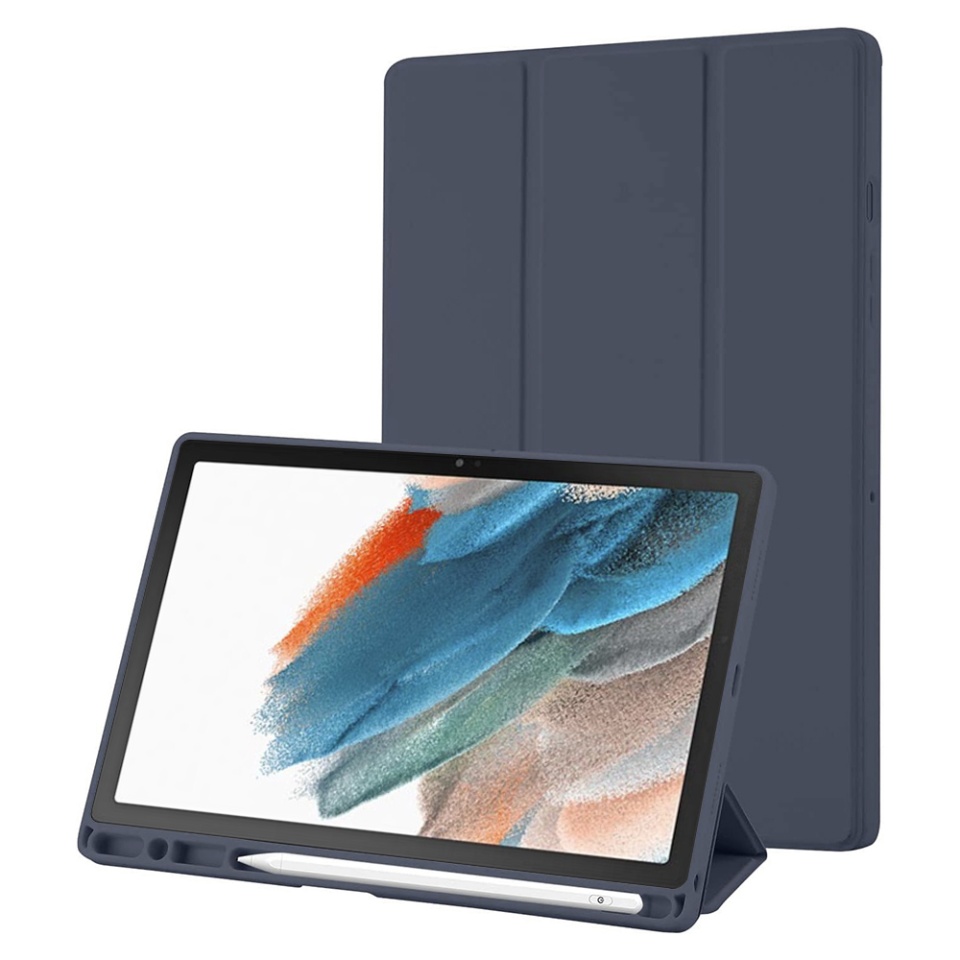 Husa tableta pentru Samsung Galaxy Tab A8 10.5 (2021) cu suport cu 2 Unghiuri și functie Sleep/Wake, SKDR OfficeMate - Bleumarin