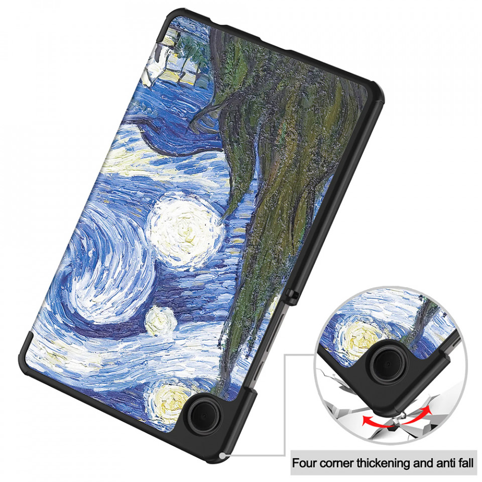 Husa tableta pentru Samsung Galaxy Tab A9 cu suport Multi-Unghi și functie Sleep/Wake , SKYDDAR FoldVision Colour - Starry night - 3 | YEO