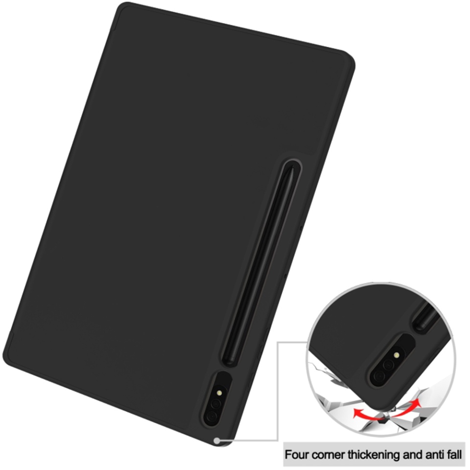 Husa tableta pentru Samsung Galaxy Tab S7 / S8 cu suport cu 2 Unghiuri și functie Sleep/Wake, SKDR OfficeMate - Negru - 5