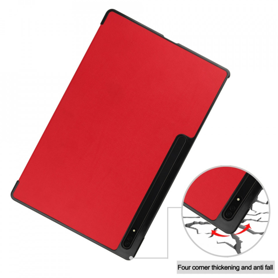 Husa tableta pentru Samsung Galaxy Tab S8 Ultra cu suport Multi-Unghi și functie Sleep/Wake , SKYDDAR FoldVision - Rosu - 1 | YEO