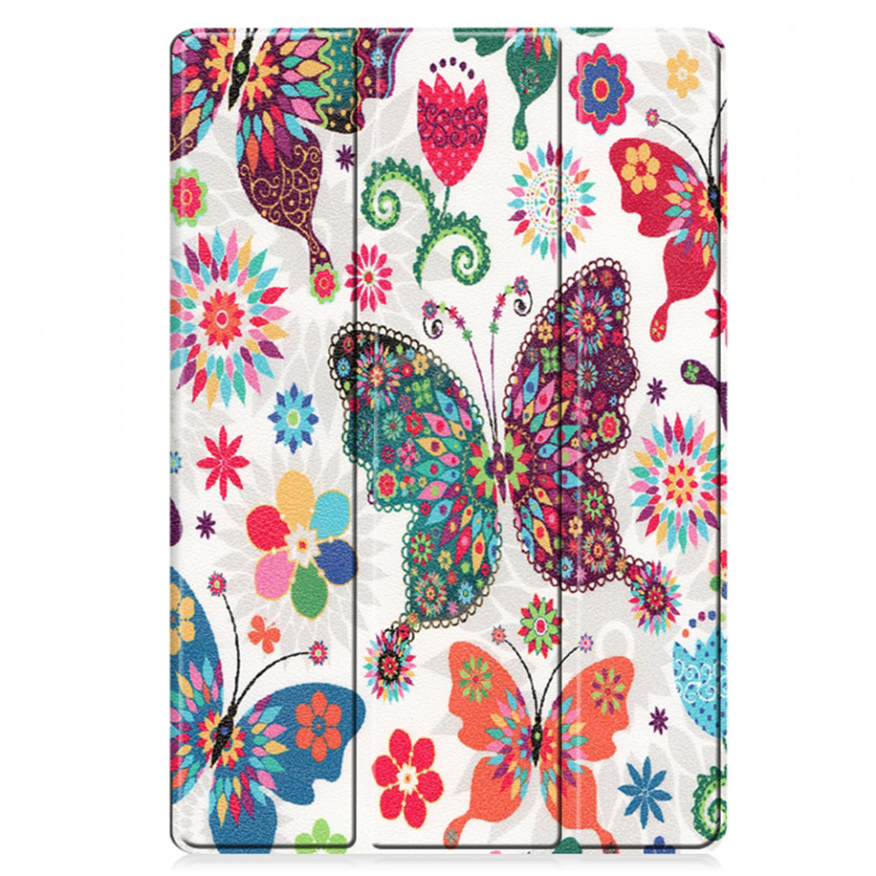 Husa tableta pentru Samsung Tab S7 Plus / Tab S8 Plus / Tab S7 FE cu suport Multi-Unghi și functie Sleep/Wake , SKYDDAR FoldVision Colour - Butterfly - 1 | YEO