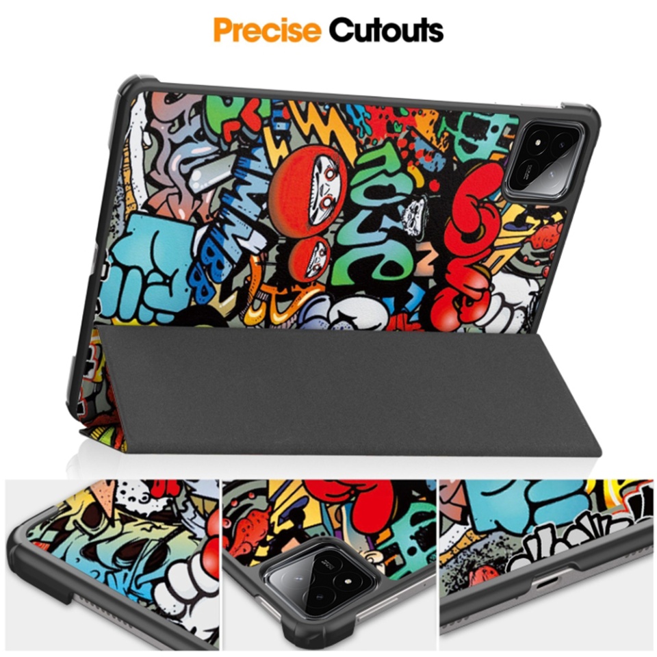 Husa tableta pentru Xiaomi Pad 6S Pro 12.4 cu suport Multi-Unghi și functie Sleep/Wake, SKYDDAR FoldVision - Urban vibe - 2 | YEO