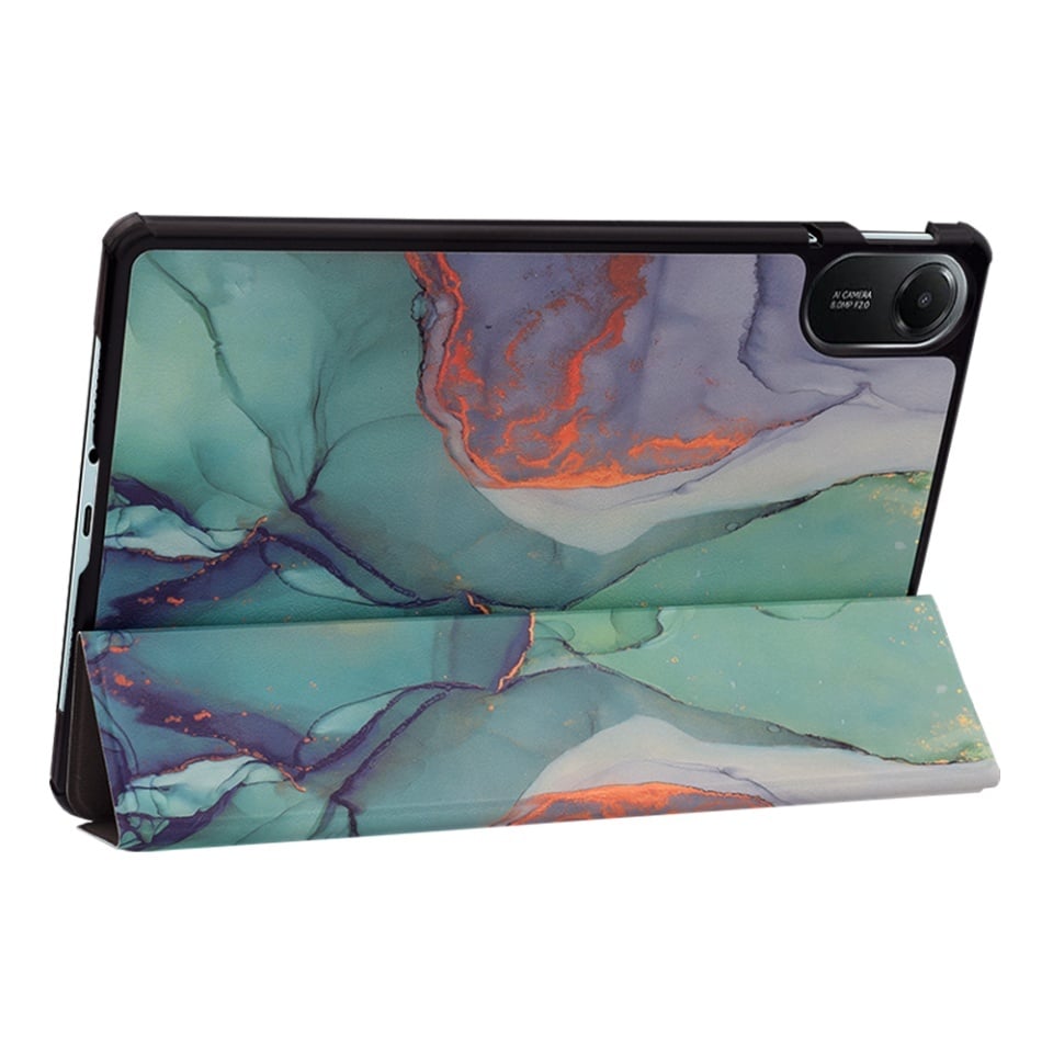 Husa tableta pentru Xiaomi Redmi Pad 2, SKYDDAR INNOVATION, cu suport Multi-Unghi si functie Sleep/Wake, FoldPro, Green time, set cu sticker - 1 | YEO