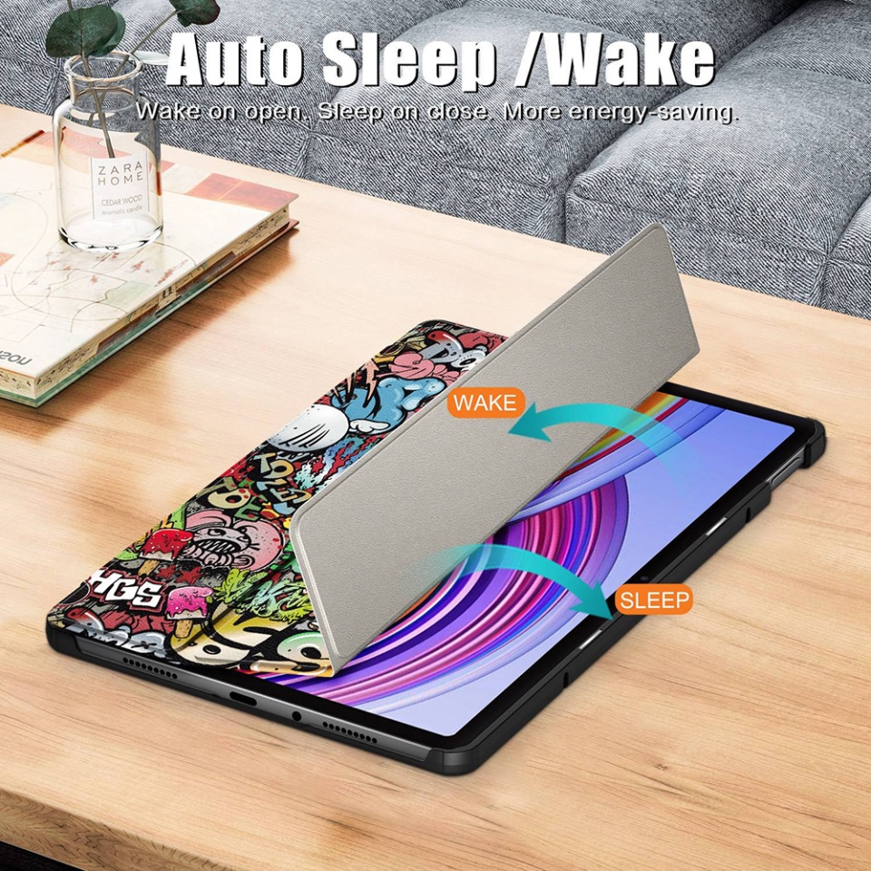 Husa tableta pentru Xiaomi Redmi Pad Pro / Poco Pad cu suport Multi-Unghi și functie Sleep/Wake, SKYDDAR FoldVision - Urban vibe - 2 | YEO