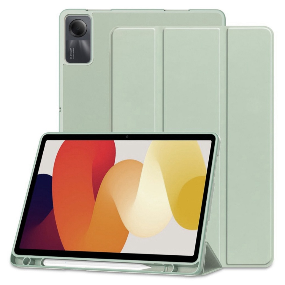 Husa tableta pentru Xiaomi Redmi Pad SE cu suport cu 2 Unghiuri și functie Sleep/Wake, SKDR OfficeMate - Verde deschis