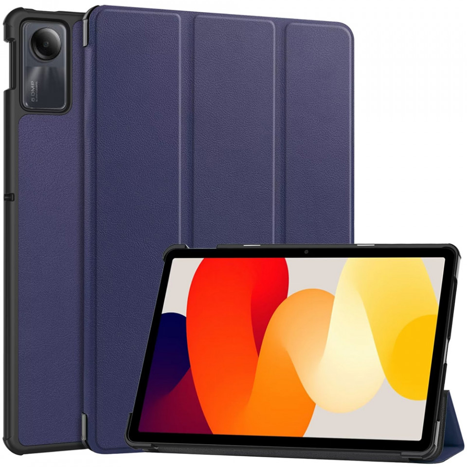 Husa tableta pentru Xiaomi Redmi Pad SE cu suport Multi-Unghi și functie Sleep/Wake , SKYDDAR FoldVision - Albastru
