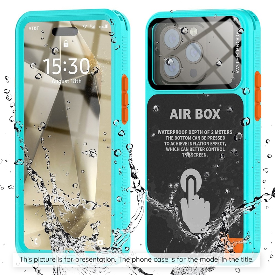 Husa Telefon Impermeabila Universala până la 6.7 inch, ShellBox AirBox IP68, Albastru