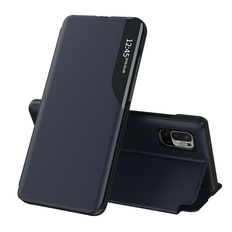 Husa Xiaomi Redmi Note 10 5G tip carte, Techsuit eFold - Dark Blue