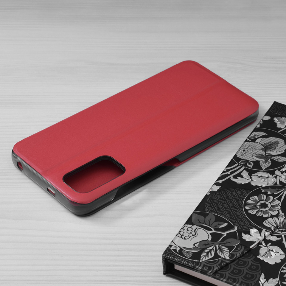 Husa Xiaomi Redmi Note 10 5G tip carte, Techsuit eFold - Rosu - 1 | YEO
