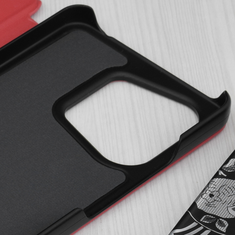 Husa Xiaomi Redmi Note 13 4G tip carte, Techsuit eFold - Rosu - 2 | YEO