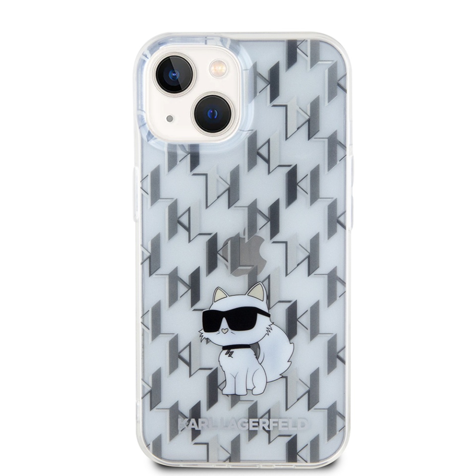 Huse pentru iPhone 15, Karl Lagerfeld, Hardcase Monogram, Transparenta - 1 | YEO